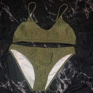 Army green bikini set, unsure of brand